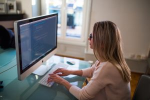 Woman at desk