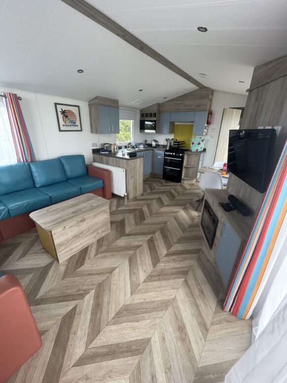 Inside caravan Inside caravan